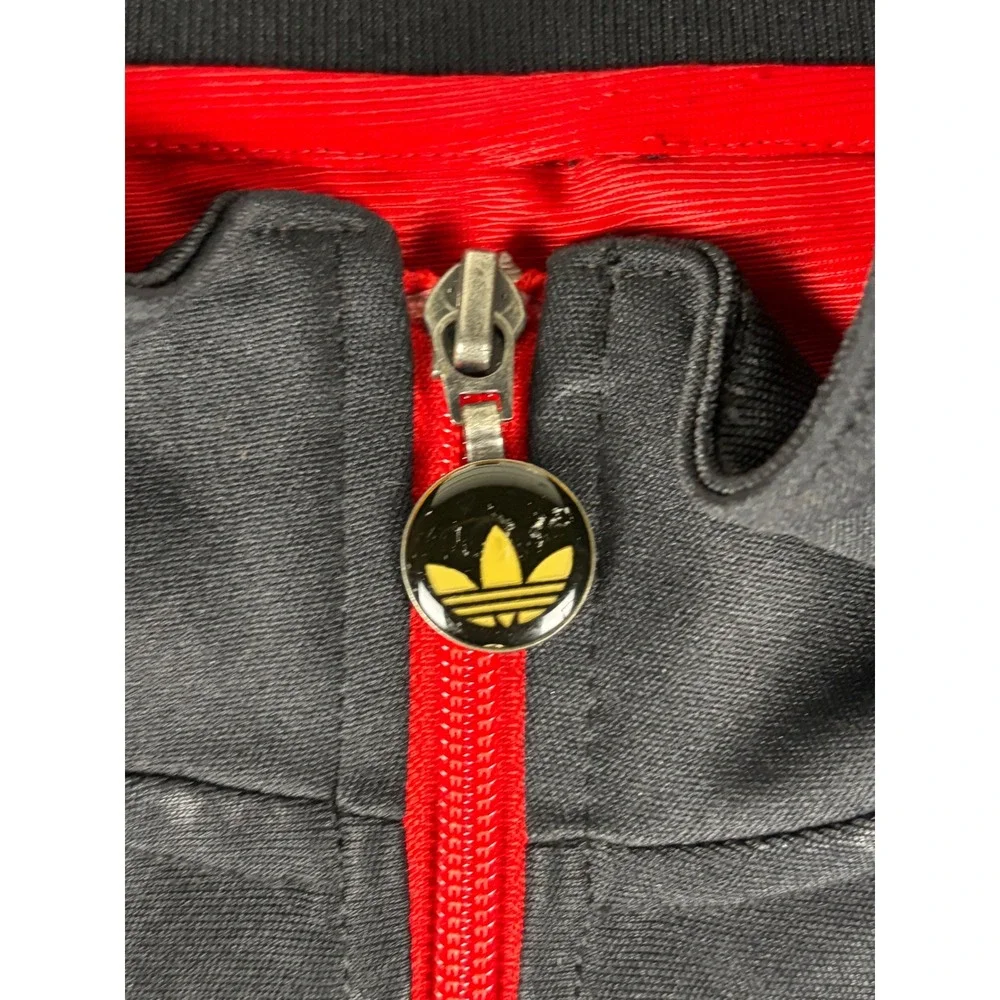 Adidas Originals Chicago Bulls Groove Track Jacket Mens S Black Red Full Zip NBA